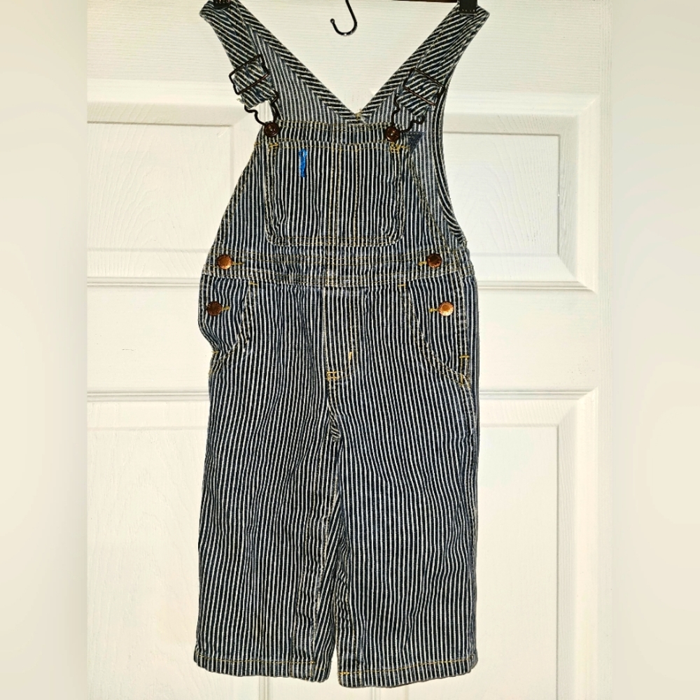 Vintage 90's OshKosh Railroad Conductor Overalls, size 18 months